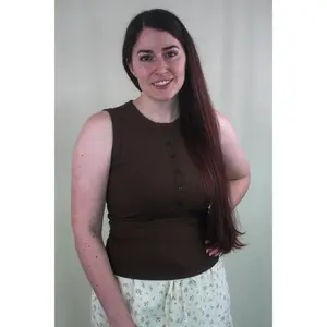 Sleeveless Henley Knit Tank