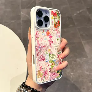 Magnetic Compatible Case for iPhone 17 16 E Pro Max 15 Plus 14 13 12 11 XS XR, Pastel Whimsical Pink Art - whimsical Print | Silicone, Lightweight, Aesthetic, Scratch Resistant, and Cute Protection