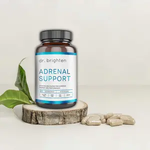 Dr. Brighten Adrenal Support - Dietary Supplement with Ashwagandha to Support Healthy Energy Levels and Stress Response - 90 Capsules
