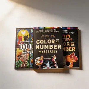 100 Piece Coloring Book Set, Adult Digital Coloring Books, Rainbow Colors, Fill Small Life Moments, 3 Pieces Kit, Relaxing Activity