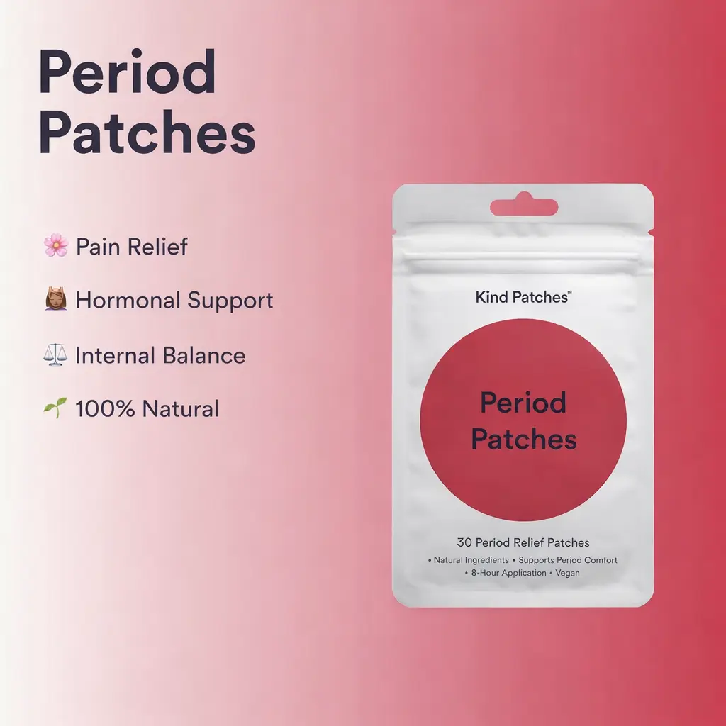 Kind Patches | Period Patches | 30 Period Relief Patches: natural ingredients, support period comfort , 8-hour application Kind Patches | Period Patches | 30 Period Relief Patches: natural ingredients, support period comfort , 8-hour application