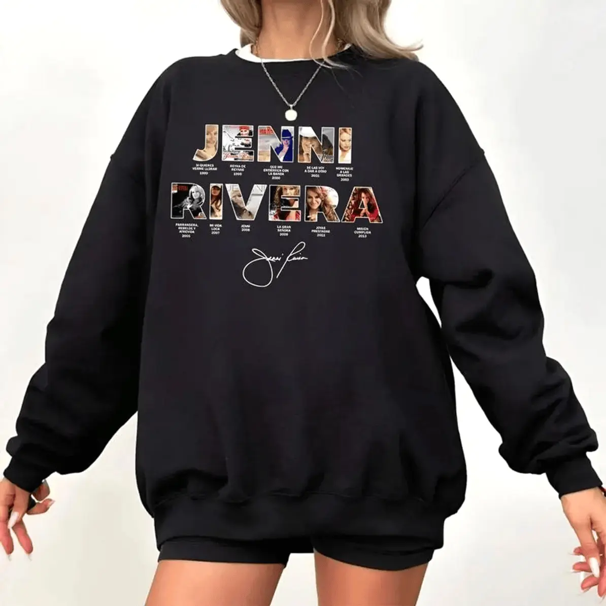 Jenni Rivera Albums Sweatshirt Retro Jenni Rivera Shirt Classic Fan Hoodie Music Lover Gift Shirt Unisex Sweater Pul Hoodied Universal Cotton Hoodie