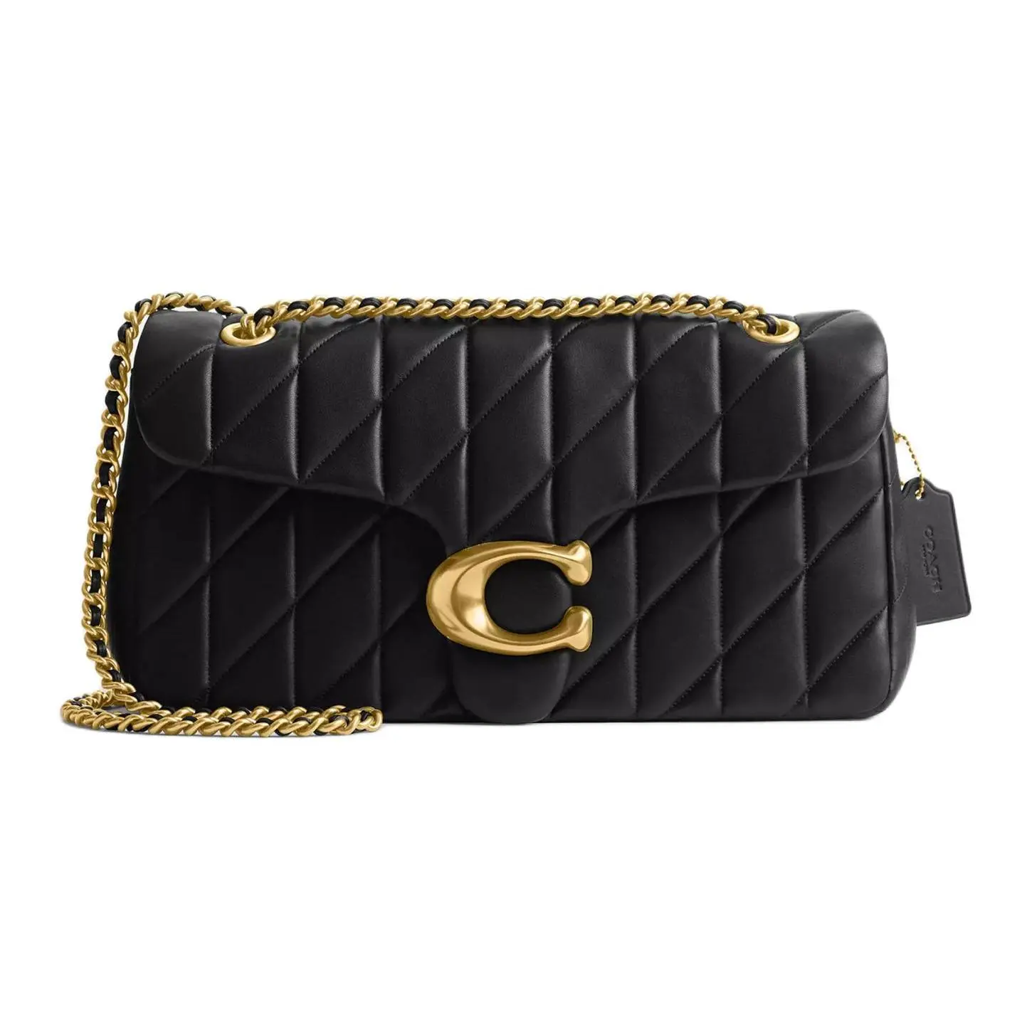 Women's COACH Tabby 33 Quilted Tiger-Print Nappa Leather Crossbody Bag, Elegant Fashionable Crossbody Bags, with Brass-and-Black Hardware, Elegant Bags