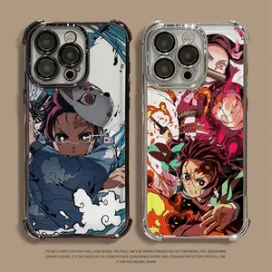 Cute Anime Demon Slayer Phone Case for iPhone 11 12 13 14 15 16 Pro Max Plus | Soft Silicone Shell, Kawaii & Shockproof