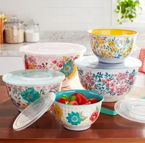 The Pioneer Woman 10-Piece Melamine Mixing Bowl Set, Fancy Flourish