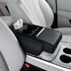 Universal Car Interior Accessories for Stowing Tidying, Cup holder & Phone Storage for Vehicles, Car Center Console Armrest Pad, Multifunctional 5 in 1 Car Storage Bag, Car Interior Accessories Armrest Box Storage Pocket