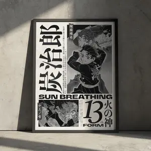 Demon Slayer Manga Poster Unframed, Kimetsu No Yaiba Anime Print, Anime Gift For Fan, Manga Poster, Wall Art, Wall decor, Home Decor, Birthday Gift.