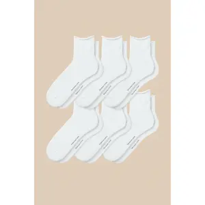 6-Pack Women's Roll Top Socks