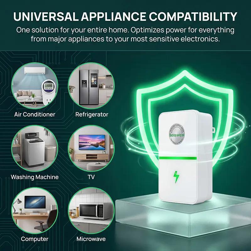 Plug-In Power Box with US Plug 2026 Updated Design Compatible with 90–250V Input Range