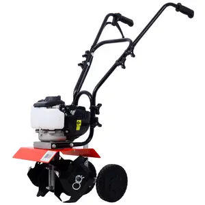 Mini Tiller Cultivator, Powerful 37.7cc 4-stroke Viper Engine, Gear Drive Transmission, Mini Cultivator with 4-Cycle  Engine Lawn Mower Blade Garden