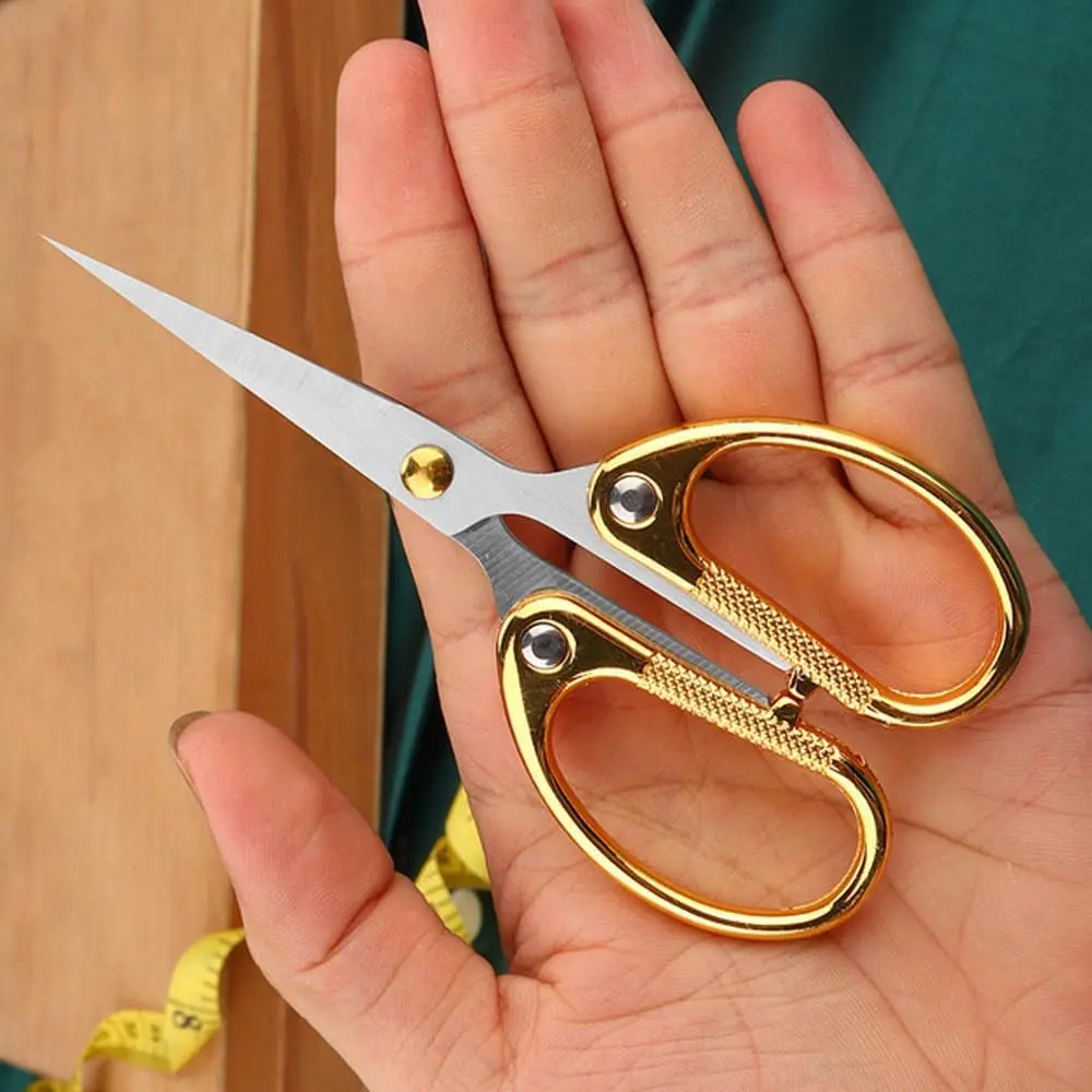 5" All-Purpose Stainless Steel Tip Sewing Shears - Hand Tools for Home Office, Comfortable DIY Craft Essentials, Ideal Gift for Adults, Teachers (Birthday, Party)