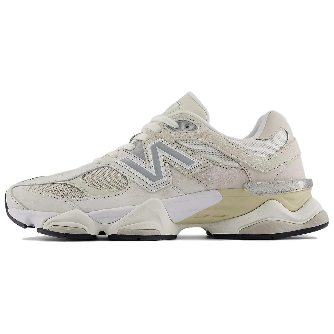New Balance 9060 Sea Salt Moonbeam Comfort Low Top Commuter Running Shoes Unisex Turtledove Silver Metallic U9060WHT