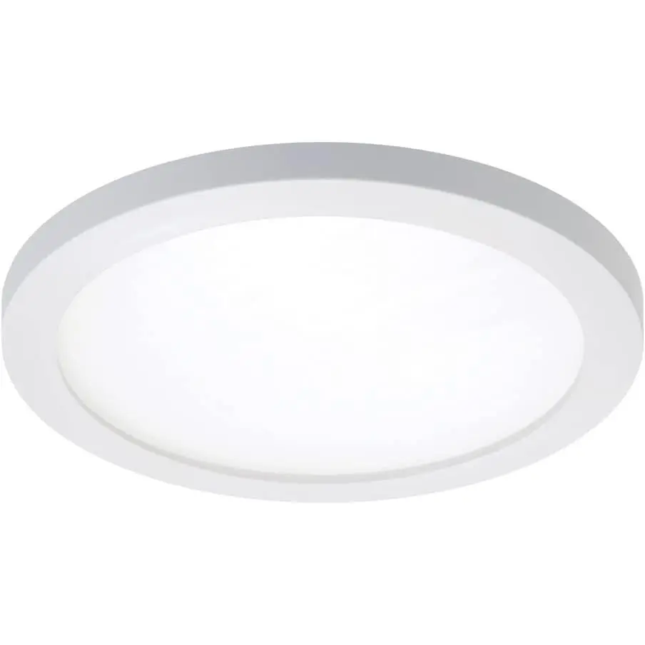 SMD6R69SWH Surface Mount LED Recessed Light Round Selectable 2700K, 3000K, 3500K, 4000K, 5000K CCT 600 Lumens 6 Inch White