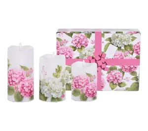 Temp-tations Set of (3) 4",5",6" Fiberoptic Candles