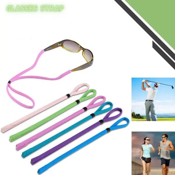 6 Pack Glasses Strap Holder | Universal Sunglasses Lanyard & Eyeglass Retainer | Soft Non-Slip Eyewear Band for Men & Women | Adjustable Comfortable Glasses Accessories in Assorted Colors