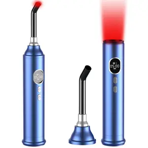 Red Light Therapy with Removable Tip, 2-in-1 Near Infrared & Red Light Therapy for Face Body with Timer and 4 Modes for Pain Relief of Muscles Joints, 660/850/940nm Light Therapy Torch for Travel Home Facial Comfort