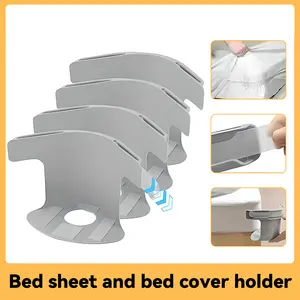 Bed Sheet Fasteners – No-Pin Invisible Corner Clips for Bed Sheets, Fitted Sheets & Mattress Covers – Non-Slip Sheet Holders for a Neat and Secure Fit
