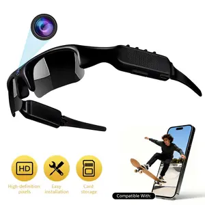 Smart Sport Sunglasses, Unisex 1080P HD Camera Sunglasses, Built in Mic Sync Audio Recording, UV Protection, Lightweight Wearable Design, the perfect gift for cycling, running, hiking and fishing lovers, Smart Sunglasses with Camera