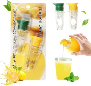 2 PCS Lemon Squeezer Twist Citrus Juicer – Portable Lemon Juicer, Screw-Top Manual Juicer with Seed Filter Perfect for Cocktails, Drinks, Salad Dressing&Cooking, Travel Size Kitchen Tool