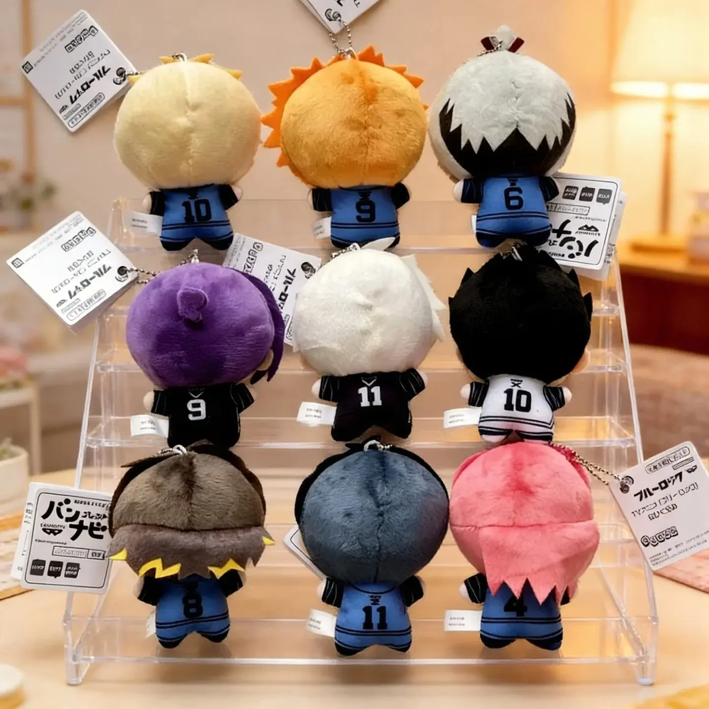 10cm Blue Lock Anime Game Plush Toy KeyChain Pendant Backpack Charm Creative Birthday Gift Figure Doll
