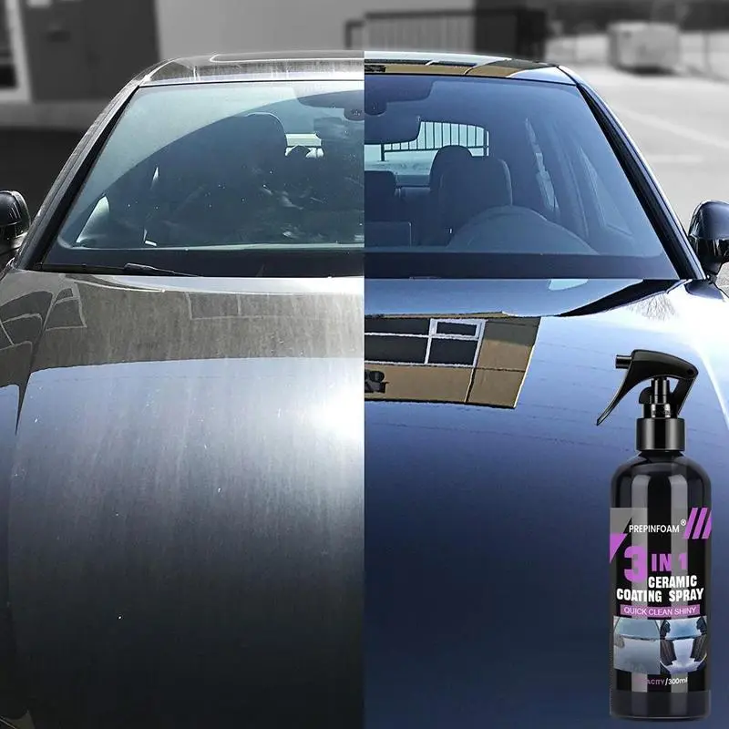 3 in 1 Car Ceramic Nano Coating Liquid, Nano Crystal Hydrophobic Layer Polishing Paint Coating Agent, Car Polish Nanos Coatings, Detailing, Automotive, Quick Detail Spray