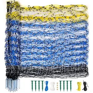 Highly Visible Blue Electric Fence Netting, 35.4" H x 164' L, Portable Livestock Nets Mesh for Goats, Sheep, Hogs, Dog, Electric Fencing for Backyards, Homesteaders, Farms Ranches, and Gardens