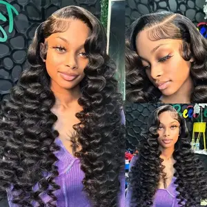 30inches Loose Deep Wave Wig 13x4 Lace Front Wig Human Hair Wigs For Black Women