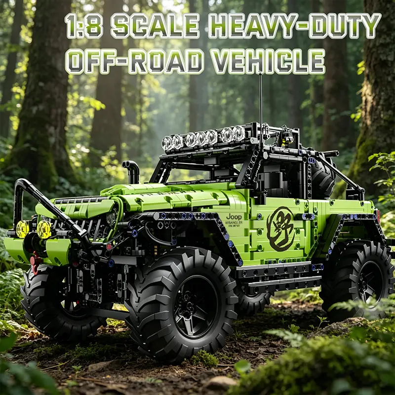 Premium 1:8 Scale Wrangler Building Set 2357 PCS – Jeep Off-Road SUV Model Kit, MOC Collectible Stem Blocks, Creative Gift for Teens, Boys & Men