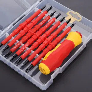 Insulated Screwdriver Tool Kit, Hex Shank Screwdriver, Multipurpose Professional Hand Tool Set, Durable Screwdriver Set for Home, Office and Industrial Use, Tool Box