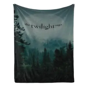 Cozy Soft Twilight Saga Forest Scene Flannel Throw Blanket  All-Season Cover for Bed Sofa Office  Outdoor Use  Ideal Gift for Holidays Mother's  Father's Day