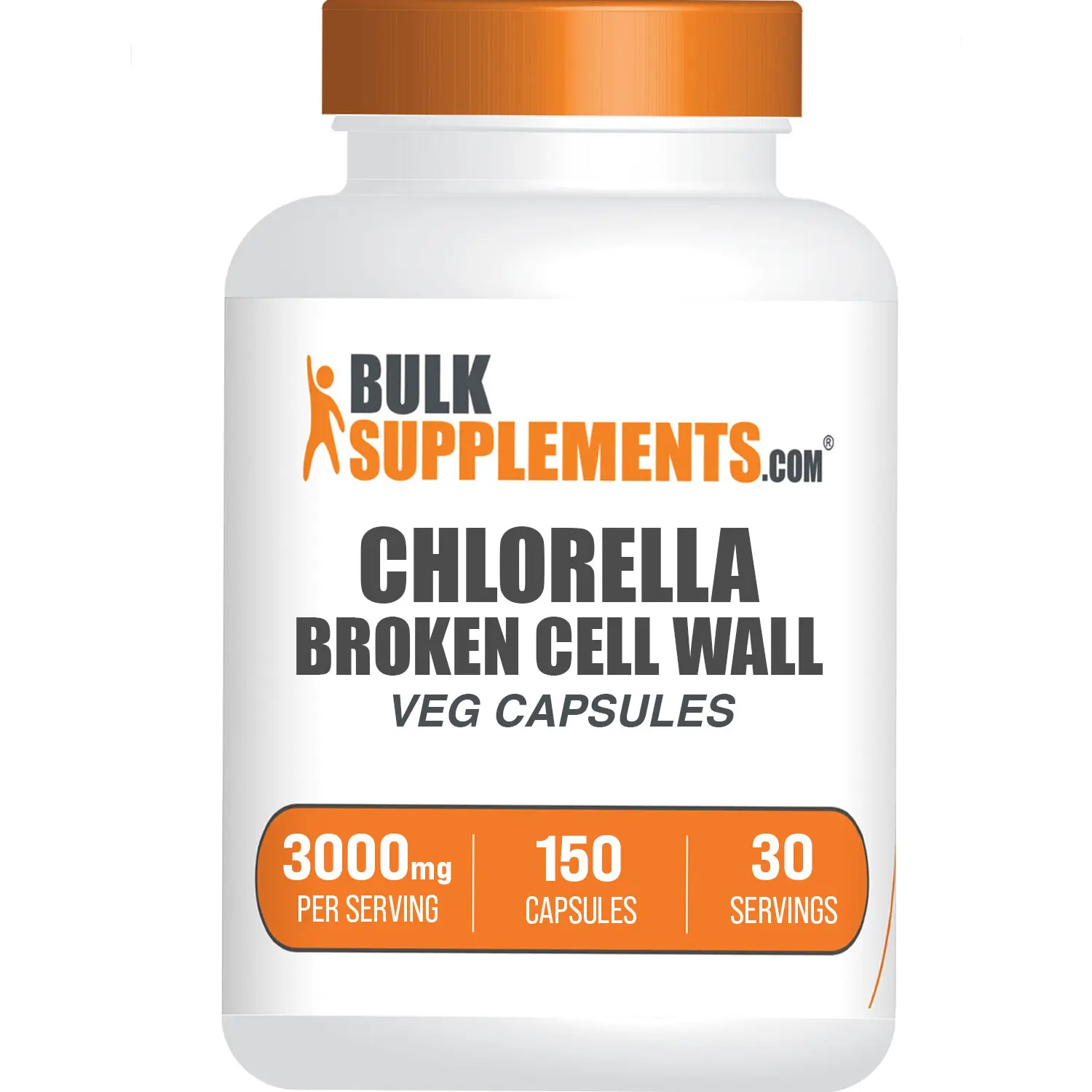 BulkSupplements - Chlorella Blue-Green Algae Capsules - Antioxidant - Digestive Support - 150 Capsules - 3000mg per Serving