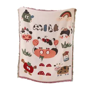 Modern Simple Oil Painting Decorative Tapestry Outdoor Camping Blanket All-Season Universal Sofa Cover Blanket Outdoor Picnic Blanket Picnic Mat