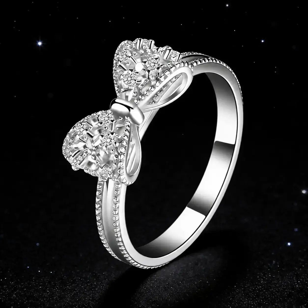 Sterling silver promise ring set with cubic zirconia, suitable as a gift for girls or couples, perfect for daily wear Valentine’s Day Gift., Unique Rings, Love Ring