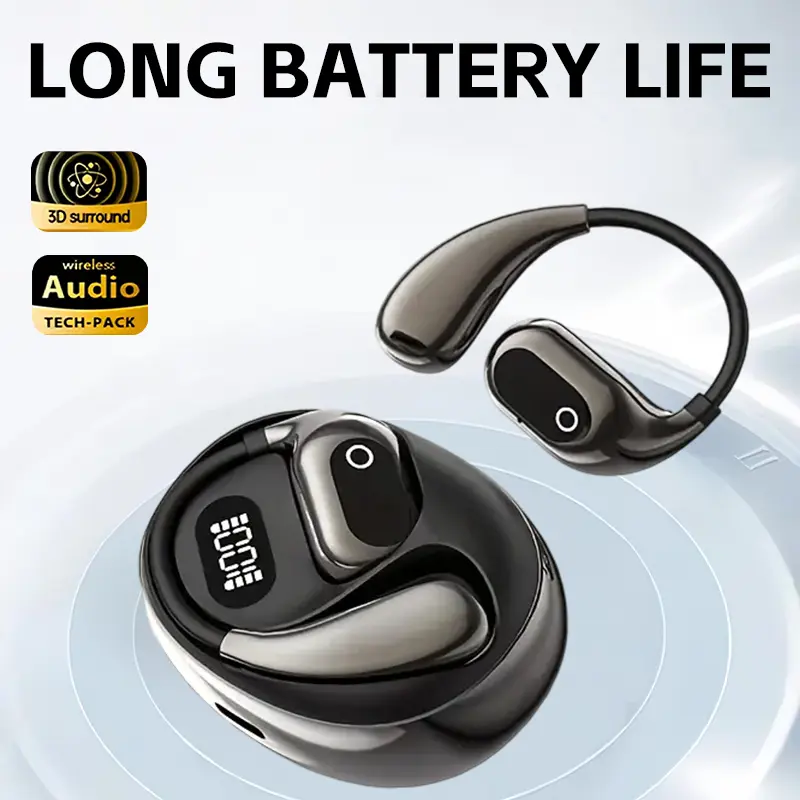 THOTWV Wireless Bluetooth 5.4 Earbuds, 300mAh Battery, Hi-Res Audio, Touch Operation, Stable Fast Connection, Type-C Jack, Long Endurance, Black Electronics for Sports & Calls, PC & Laptop, Bluetooth Earbuds