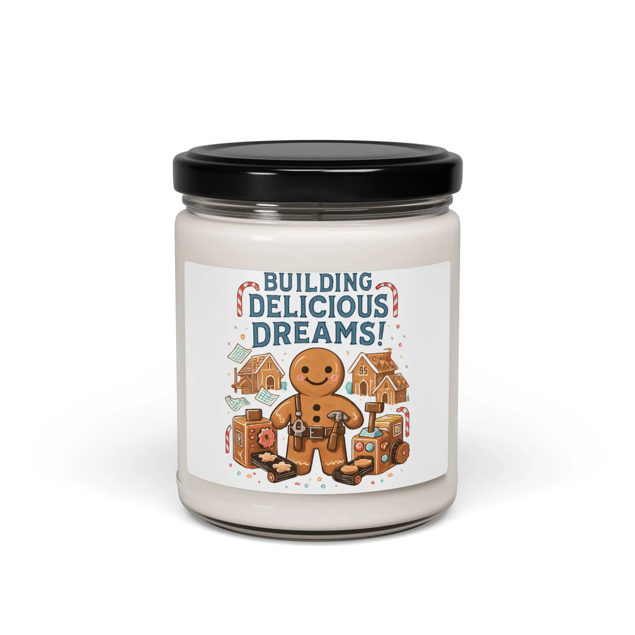 Gingerbread Man “Building Delicious Dreams” Candle | 9oz Soy Candle
