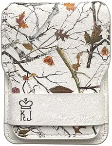 White Camo Wallet Leather Minimalist Wallet Unique Camouflage Design