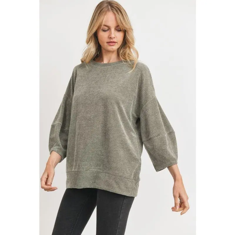 Cherish Chenille Top - Sage