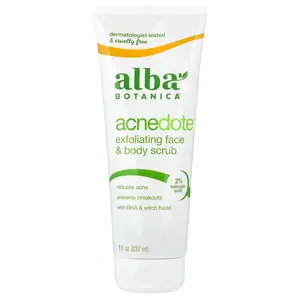 Alba Botanica Acnedote®, Exfoliating Face & Body Scrub, 8 fl oz (237 ml)