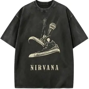 Nirvana Tee, Vintage Band Tee, 90s Rock Music Shirt, Grunge Shirt, Distressed Oversized Unisex Tee, Alternative Gift for Music Fans