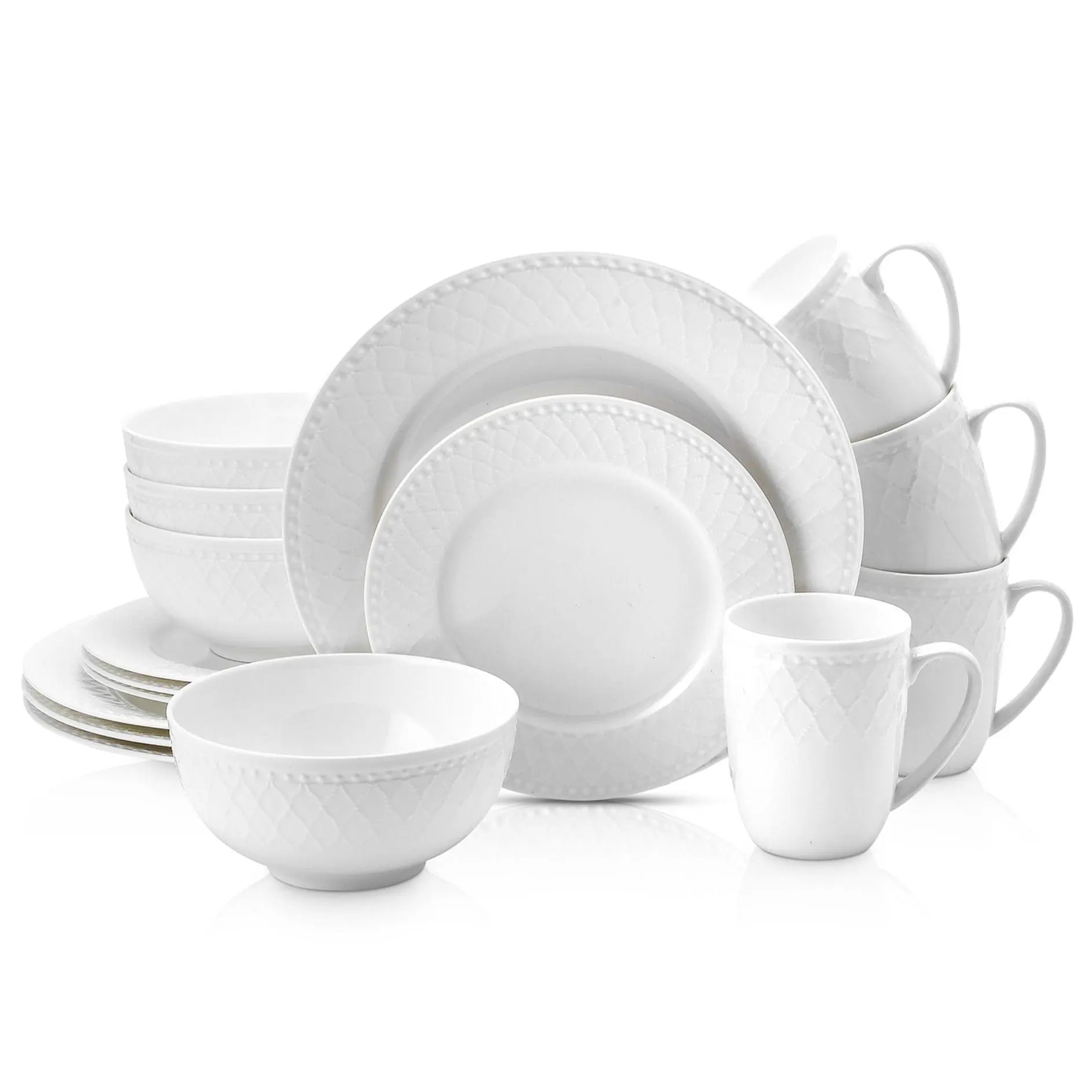 Stone + Lain Alexandria 16-Piece Bone China Dinnerware Set Stone + Lain Alexandria 16-Piece Bone China Dinnerware Set