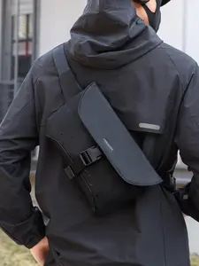 Men's Casual Solid Color Crossbody Bag, Lightweight Durable Crossbody Bag for Daily Commuting, Work, School, Versatile Men's Crossbody Bag