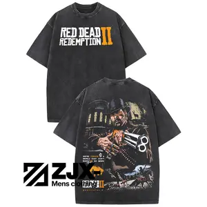 Red Dead Redemption 2 Arthur Morgan Retro Western Washed Oversized Tee