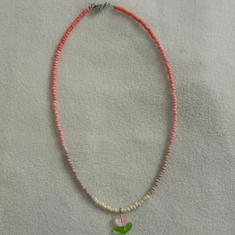 Blush Horizon Tulip Necklace