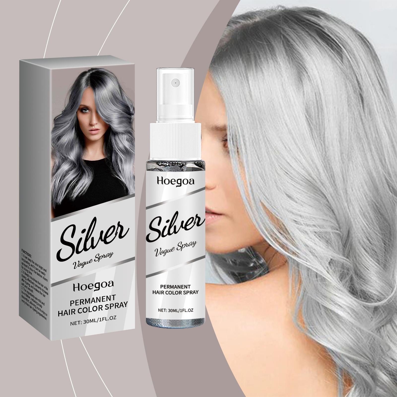 Silver Hair Dye – Silver Gray Hair Color for Lightened & Bleached Hair, 2-in-1 Nourishing Color & Conditioner, Suitable for All Hair Types, 1 Fl Oz