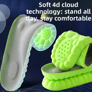 Sports Insoles for Men and Women, Full Cushion, Antibacterial, Odor-Resistant, Sweat-Absorbent, Breathable, High Elasticity, Casual, Military Training 5124-2