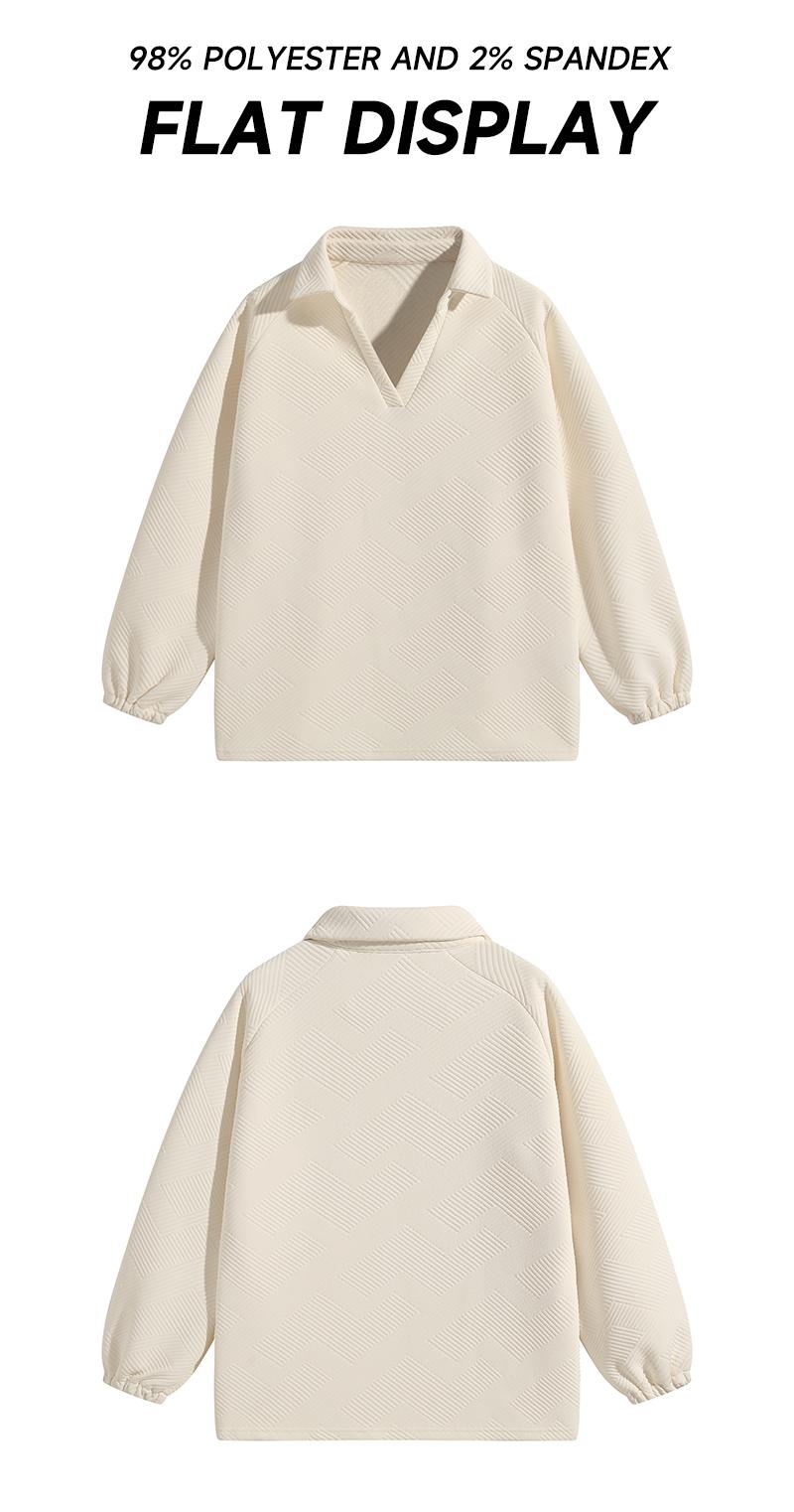 Cozy  Jacquard  V Neck Pullover for Women Oversized Loungewear Top Loose Fit Casual Comfy Sweatsuit for Daily Wear