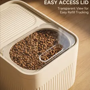Large Capacity Sealed Leak-Proof Pet Food Storage Container, Transparent Window, Safe Seal, Suitable for Dogs Cats Small Animals, Modern Home Organizer Jar