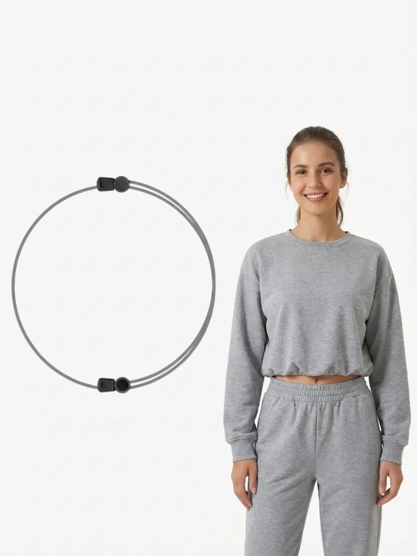 Adjustable Invisible Shirt Crop Band | Elastic T-Shirt Cinch Strap | No-Sew Waist Tightener for Women