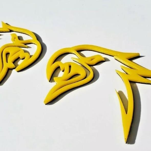 Pair HELLHAWK Emblem fits Jeep Trackhawk fenders Grand Cherokee - FMSgear by Factotum Motorsports badge nameplate logo