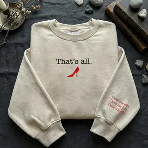 Embroidered TADWP Crewneck Sweatshirt, Custom Embroidery Hoodie, Miran.da Priestly Red Heels 2026 Fashion Icon Merch, Gift For Fan